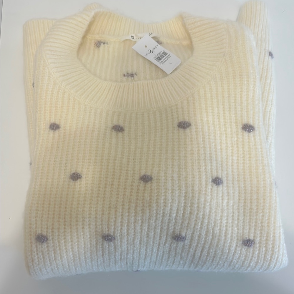 Lou & Grey Cream Crew Neck Sweater